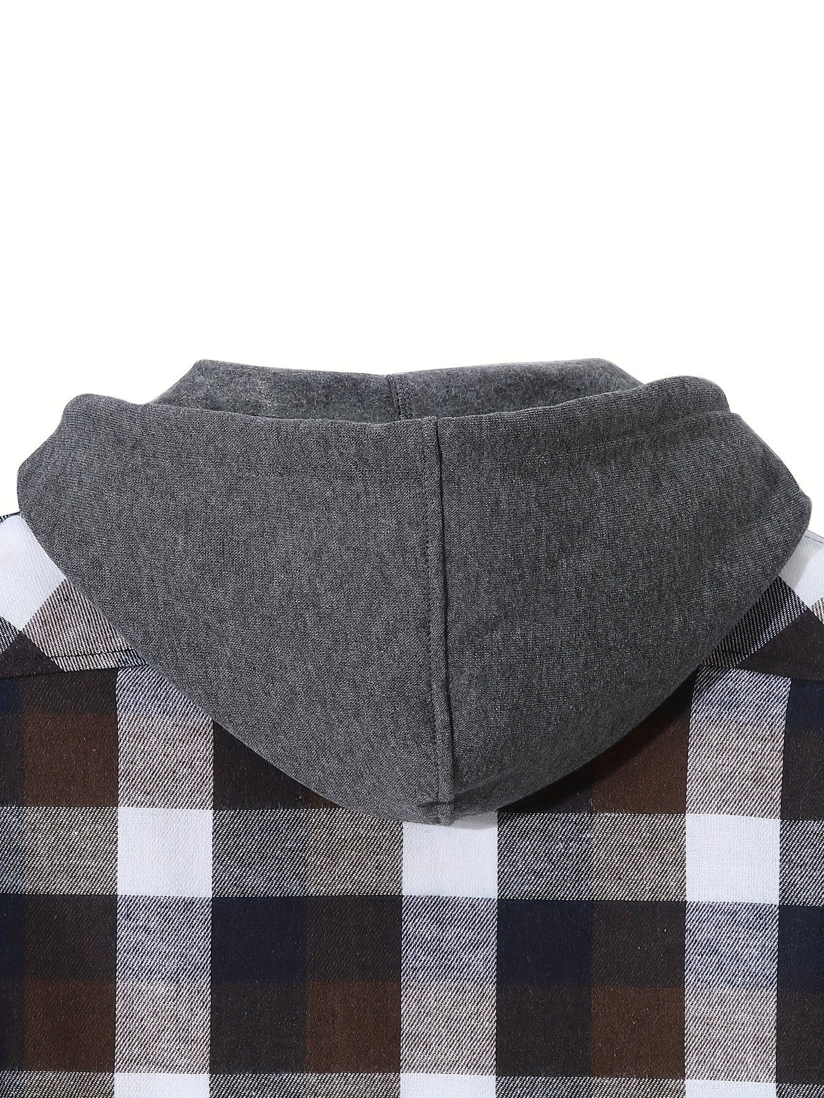 Hooded Flannel Shirt Cotton Plaid Men's Long Sleeve Button Up Jacket – Casual, Everyday