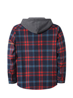 Hooded Flannel Shirt Cotton Plaid Men's Long Sleeve Button Up Jacket – Casual, Everyday