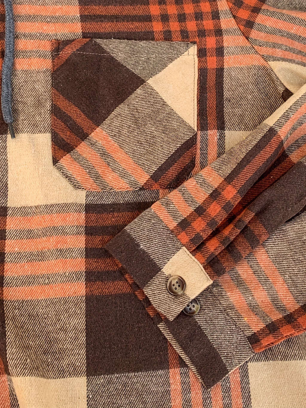 Hooded Flannel Shirt Cotton Plaid Men's Long Sleeve Button Up Jacket – Casual, Everyday
