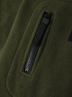 Hooded Fleece Jacket Grey Men's Full-Zip Tactical Pockets – Casual, Outdoor, Everyday