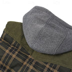 Hooded Gilet Plaid Quilted Padded Men's Body Warmer – Casual, Outdoor Layering Winter Waistcoat