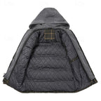 Hooded Gilet Plaid Quilted Padded Men's Body Warmer – Casual, Outdoor Layering Winter Waistcoat