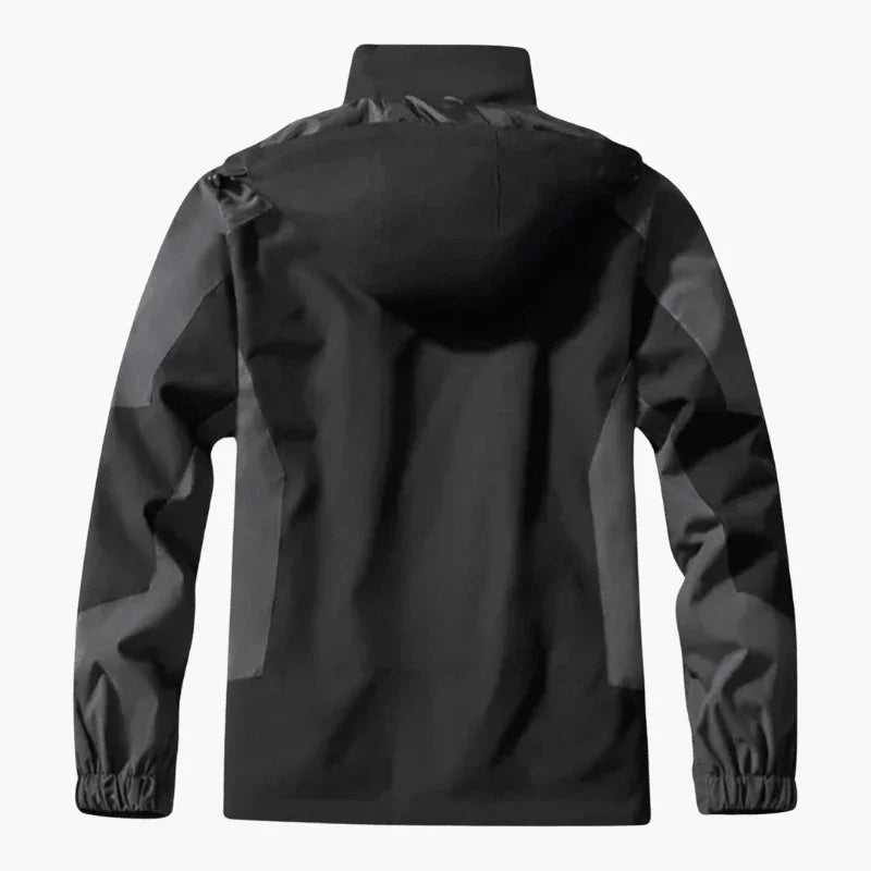 Hooded Jacket White Black Waterproof Men's 3-in-1 Fleece Lined – Hiking, Camping, Outdoor, Winter