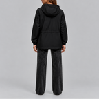 Hooded Jacket Women's Brown Waterproof Drawstring Waist – Casual, Outdoor, Holiday, Gift