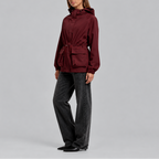Hooded Jacket Women's Brown Waterproof Drawstring Waist – Casual, Outdoor, Holiday, Gift