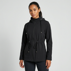 Hooded Jacket Women's Red Softshell Zip-Up Drawstring Waist – Casual, Outdoor · Werune