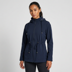 Hooded Jacket Women's Red Softshell Zip-Up Drawstring Waist – Casual, Outdoor · Werune