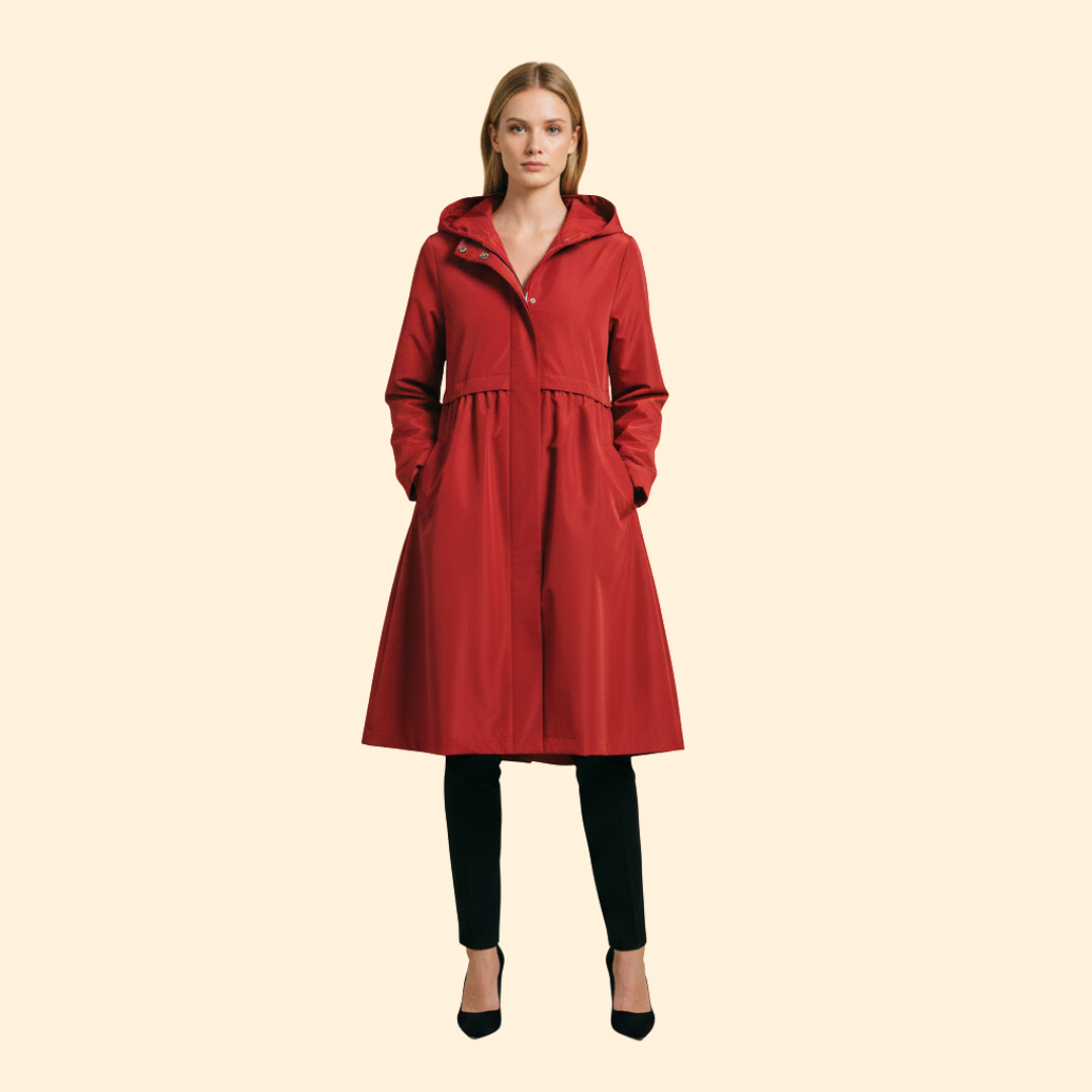 Hooded Longline Jacket Black Women's Zip-Up Drawstring Parka – Casual, Everyday, Holiday, Gift