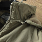 Hooded Outdoor Jacket Khaki Fleece-Lined Men's – Casual, Camping, Hiking, Everyday Wear