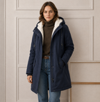 Hooded Parka Coat Fleece-Lined Green Women's Winter Jacket – Casual, Everyday Warmth