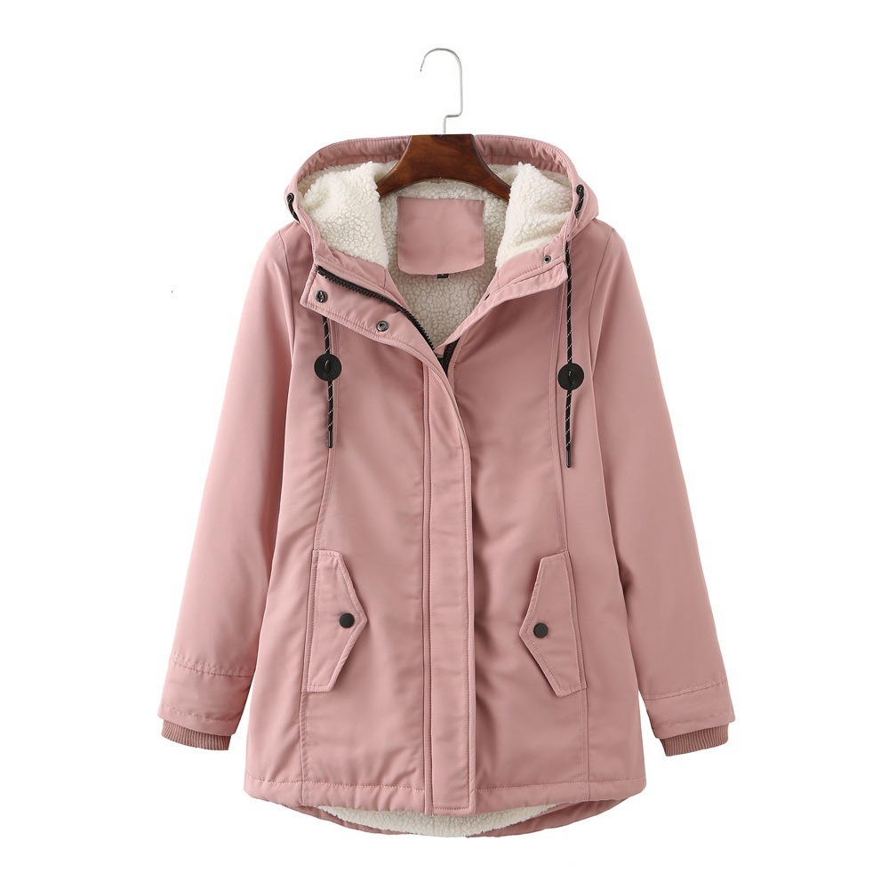 Hooded Parka Coat Fleece-Lined Green Women's Winter Jacket – Casual, Everyday Warmth