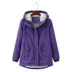 Hooded Parka Coat Fleece-Lined Green Women's Winter Jacket – Casual, Everyday Warmth