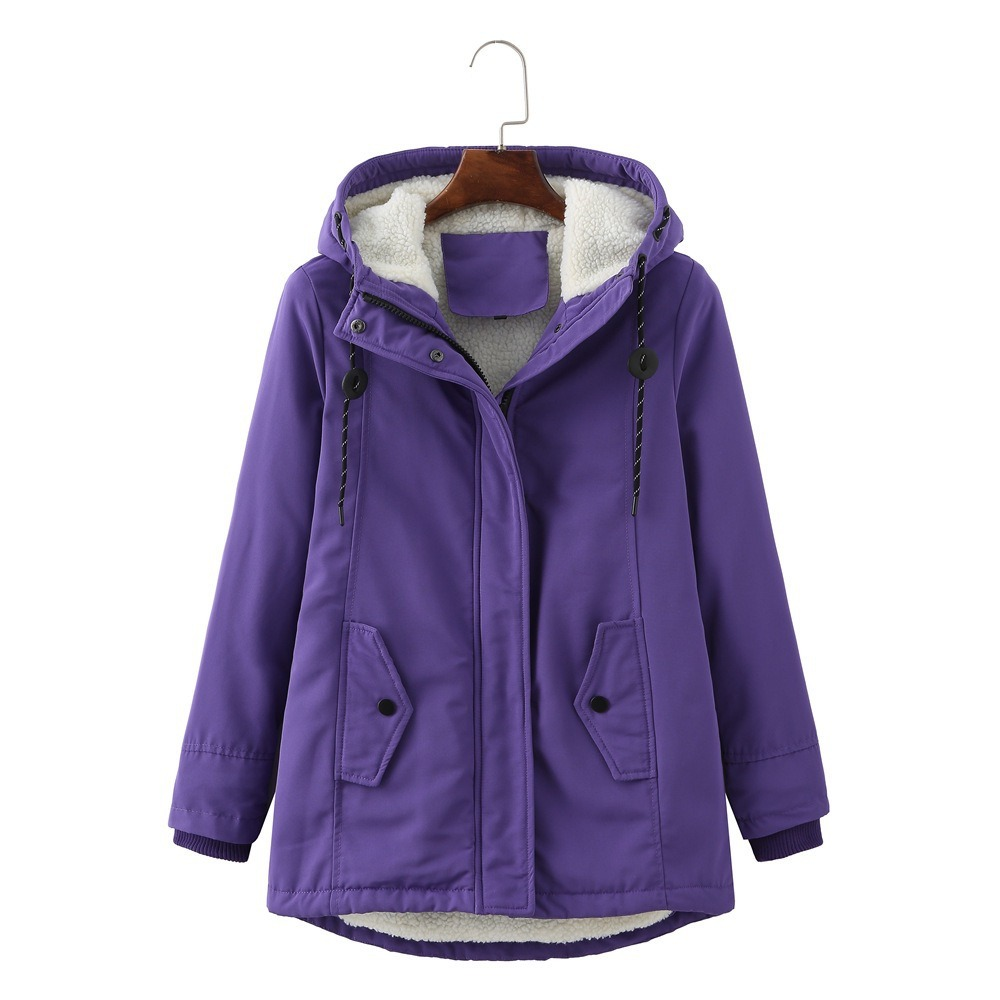 Hooded Parka Coat Fleece-Lined Green Women's Winter Jacket – Casual, Everyday Warmth