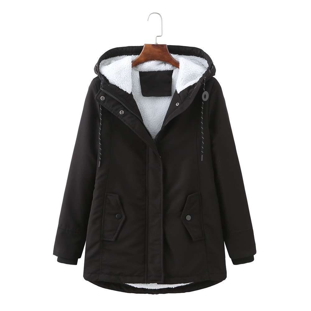 Hooded Parka Coat Fleece-Lined Green Women's Winter Jacket – Casual, Everyday Warmth