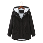 Hooded Parka Coat Fleece-Lined Green Women's Winter Jacket – Casual, Everyday Warmth