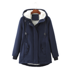 Hooded Parka Coat Fleece-Lined Green Women's Winter Jacket – Casual, Everyday Warmth