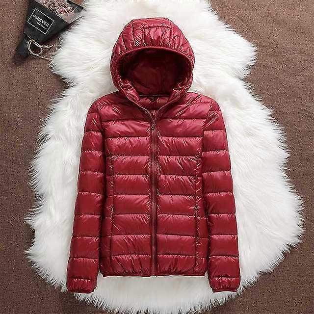 Hooded Puffer Jacket Lightweight Women's Zip-Up Quilted Coat – Casual, Holiday, Everyday Warmth