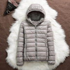 Hooded Puffer Jacket Lightweight Women's Zip-Up Quilted Coat – Casual, Holiday, Everyday Warmth