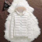 Hooded Puffer Jacket Lightweight Women's Zip-Up Quilted Coat – Casual, Holiday, Everyday Warmth
