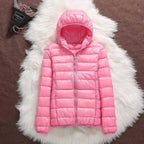 Hooded Puffer Jacket Lightweight Women's Zip-Up Quilted Coat – Casual, Holiday, Everyday Warmth
