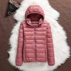 Hooded Puffer Jacket Lightweight Women's Zip-Up Quilted Coat – Casual, Holiday, Everyday Warmth