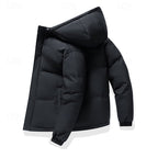Hooded Puffer Jacket Men's Insulated Light Green Winter Coat – Casual, Outdoor, Everyday Warmth