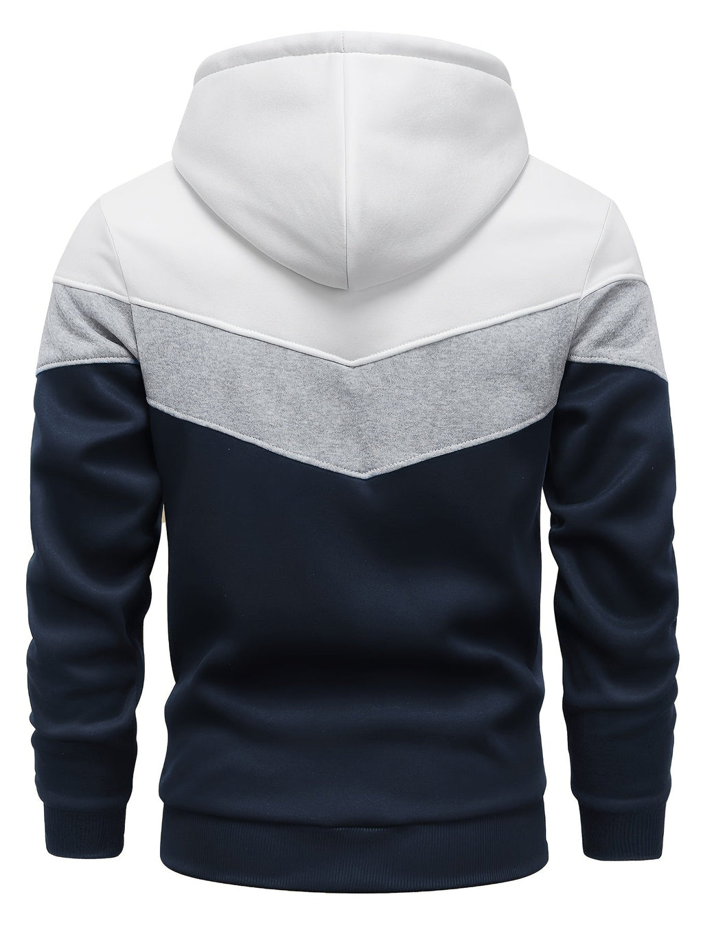 Hooded Pullover Sweatshirt Navy Ribbed Men's – Casual, Gift · Werune