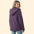Hooded Sherpa Fleece Jacket Purple Full-Zip Women's – Casual, Holiday · Werune
