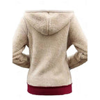 Hooded Zip Jacket Black Sherpa Fleece-Lined Women's – Casual, Winter Warmth, Everyday, Gift