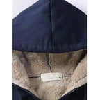 Hooded Zip Jacket Black Sherpa Fleece-Lined Women's – Casual, Winter Warmth, Everyday, Gift