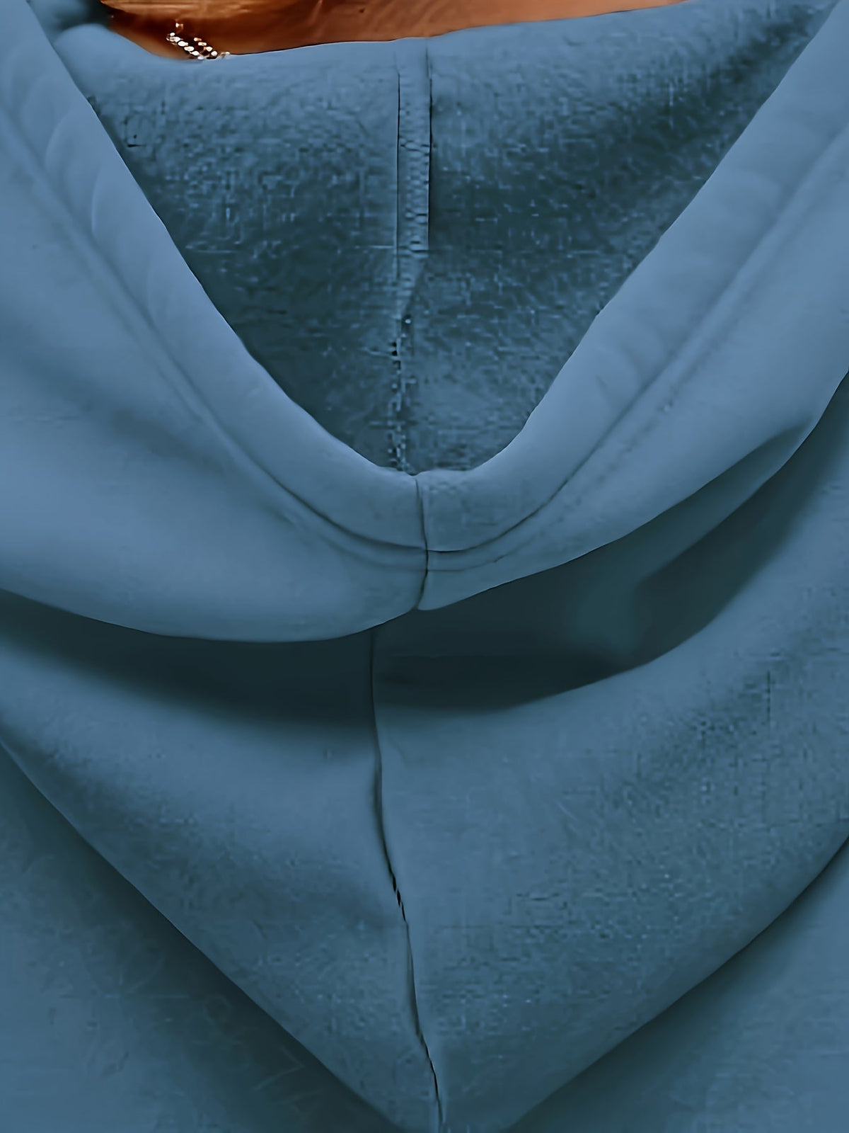 Hoodie Drawstring Puff Sleeve Women's Blue – Casual, Everyday Wear, Autumn Winter Layering Gift