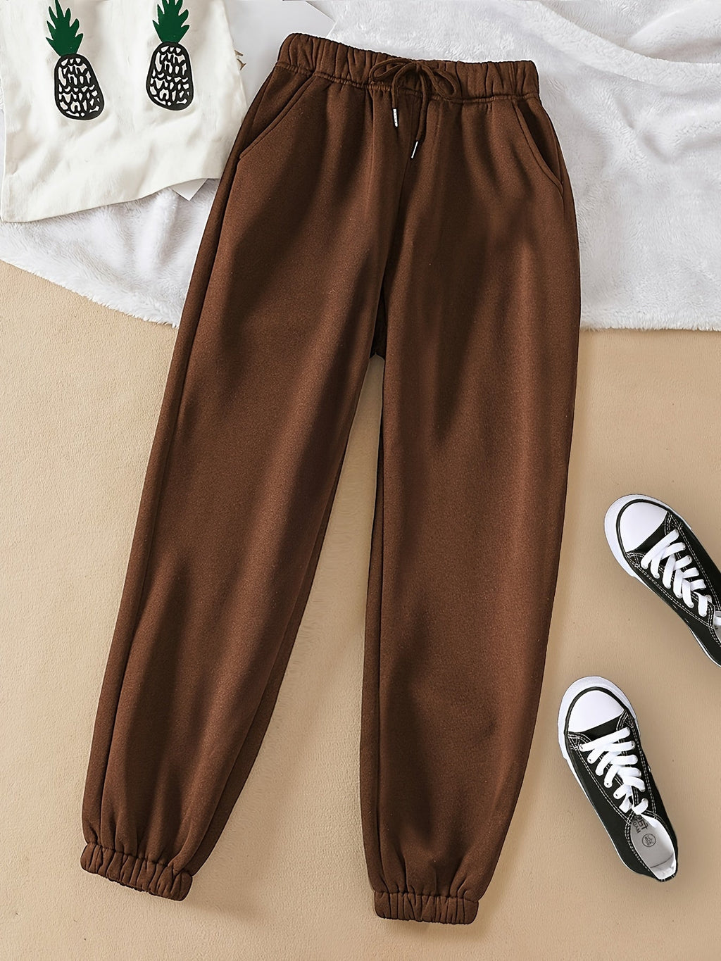 Joggers Drawstring Grey Women's Relaxed Fit Sweatpants – Casual, Loungewear, Gym, Everyday Comfort