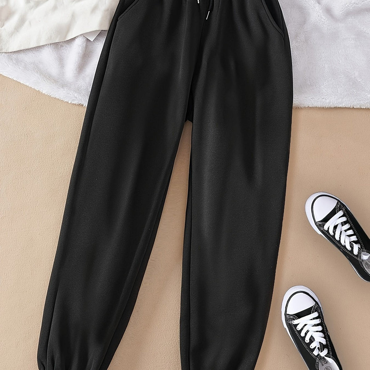 Joggers Drawstring Grey Women's Relaxed Fit Sweatpants – Casual, Loungewear, Gym, Everyday Comfort