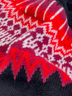 Jumper Chunky Knit Women's Green Black Fair Isle Round Neck Pullover – Casual, Winter Layering Gift