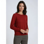 Knit Jumper Beige Women's Crew Neck Long Sleeve Textured Pullover – Casual, Office, Gift