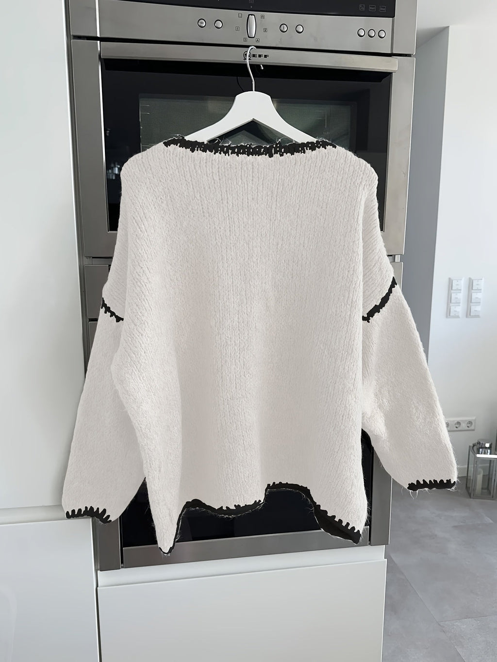Knit Sweater Boat Neck Oversized Women's Long Sleeve Jumper – Casual, Office · Werune