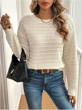 Knit Sweater Women's Bow-Detail V-Neck Long Sleeve Jumper – Casual, Office, Autumn Layering Gift