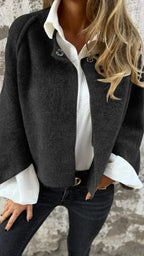 Knitted Cardigan Jacket Soft Fluffy Women's Beige Button-Up – Casual, Office, Holiday, Gift