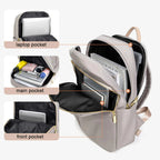 Laptop Backpack Nylon Waterproof Beige Women's – Travel, Office, Casual, School, Gift