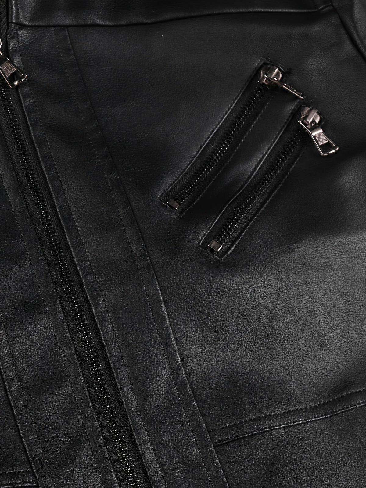 Leather Biker Jacket Men's Black Removable Hood Zip-Up – Casual, Motorcycle, Everyday Outerwear