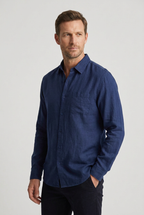 Linen Shirt Long Sleeve Beige Men's Button-Down – Casual, Office, Holiday, Gift · Werune