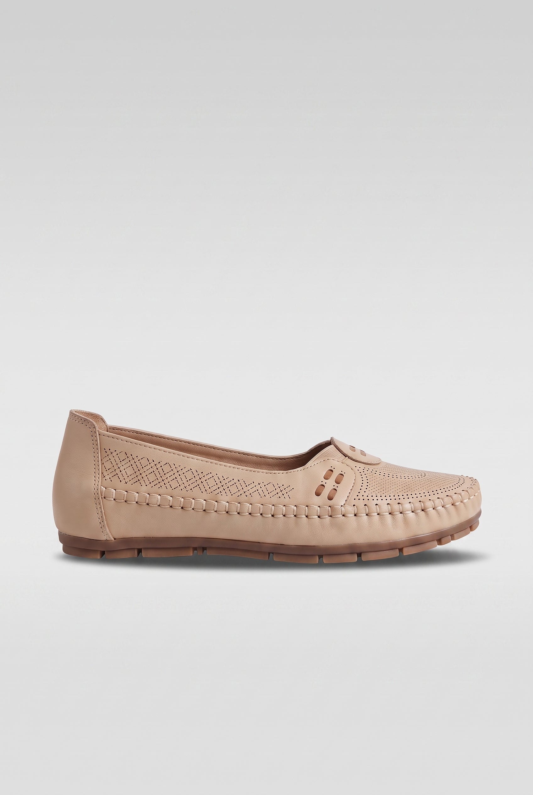 Loafers Faux Leather Brown Women's Slip-On Flats – Casual, Office, Everyday Comfort Walking