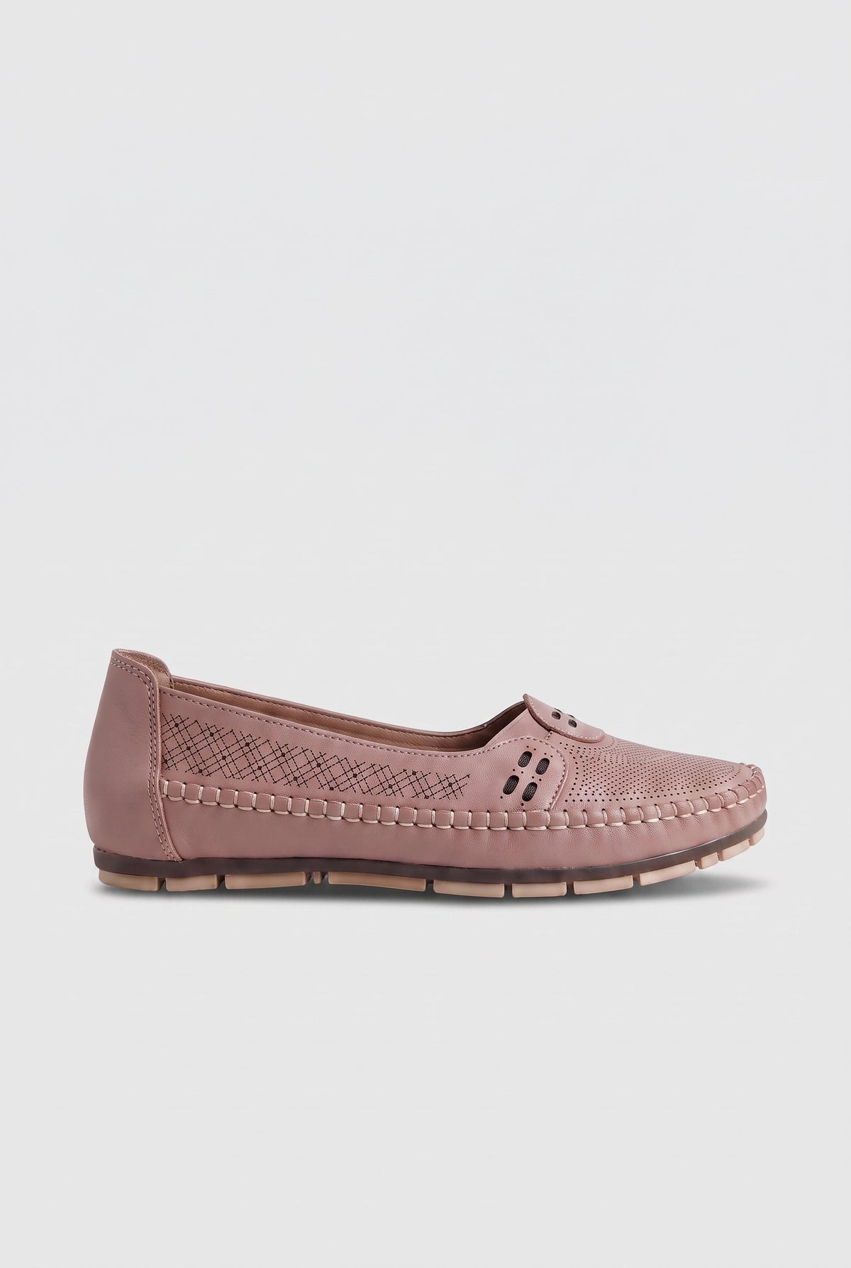 Loafers Faux Leather Brown Women's Slip-On Flats – Casual, Office, Everyday Comfort Walking