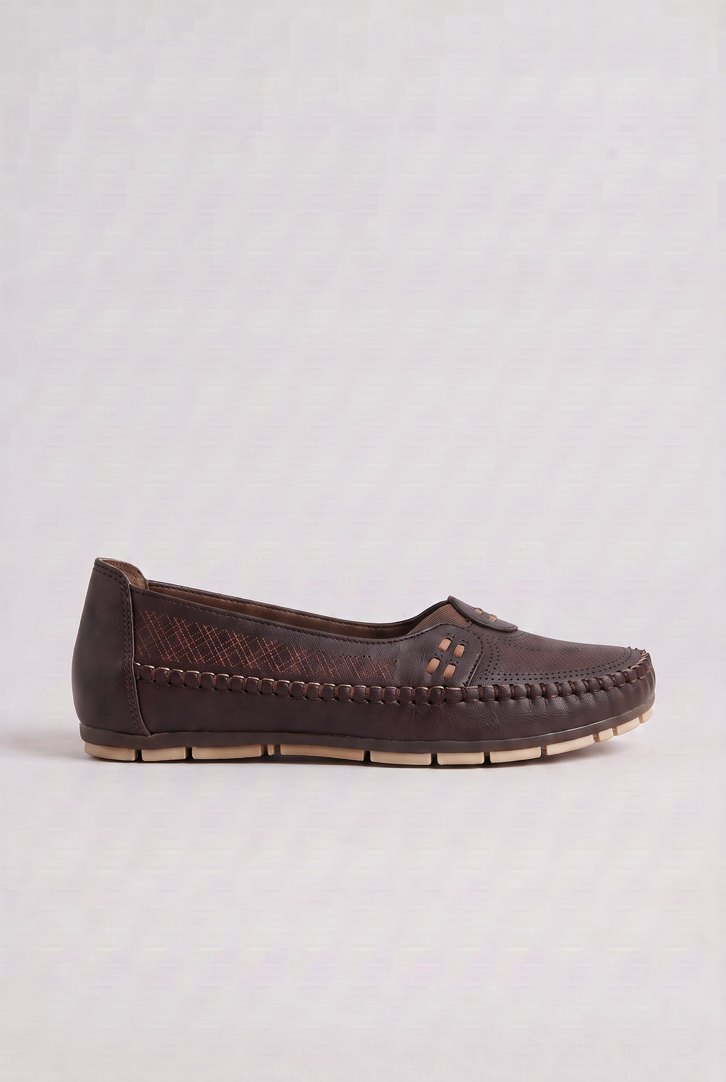 Loafers Faux Leather Brown Women's Slip-On Flats – Casual, Office, Everyday Comfort Walking