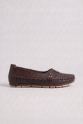 Loafers Faux Leather Brown Women's Slip-On Flats – Casual, Office, Everyday Comfort Walking