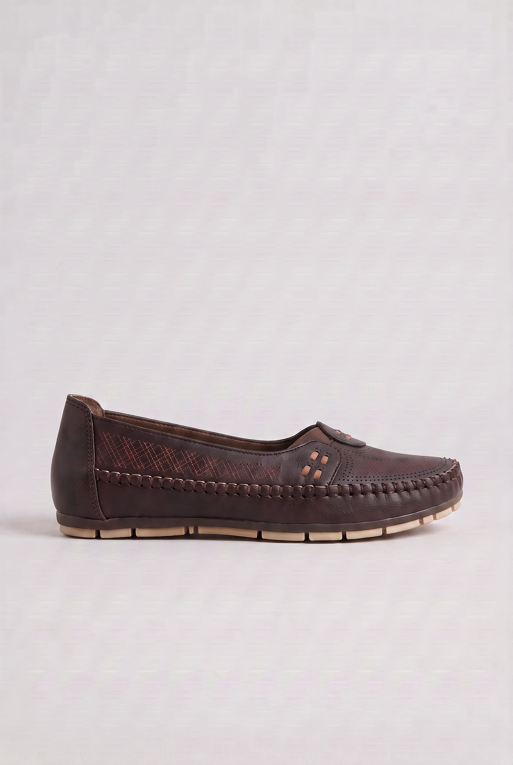 Loafers Faux Leather Brown Women's Slip-On Flats – Casual, Office, Everyday Comfort Walking