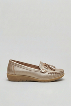 Loafers Leather Blue Women's Tassel Slip-On Cushioned Insole – Casual, Office · Werune