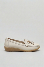 Loafers Leather Blue Women's Tassel Slip-On Cushioned Insole – Casual, Office · Werune