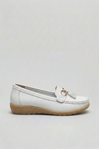 Loafers Leather Blue Women's Tassel Slip-On Cushioned Insole – Casual, Office · Werune