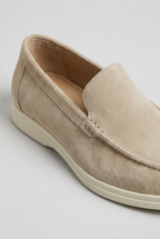 Loafers Suede Beige Men's Slip-On Round Toe – Casual, Office, Holiday, Gift Everyday Comfort Shoes